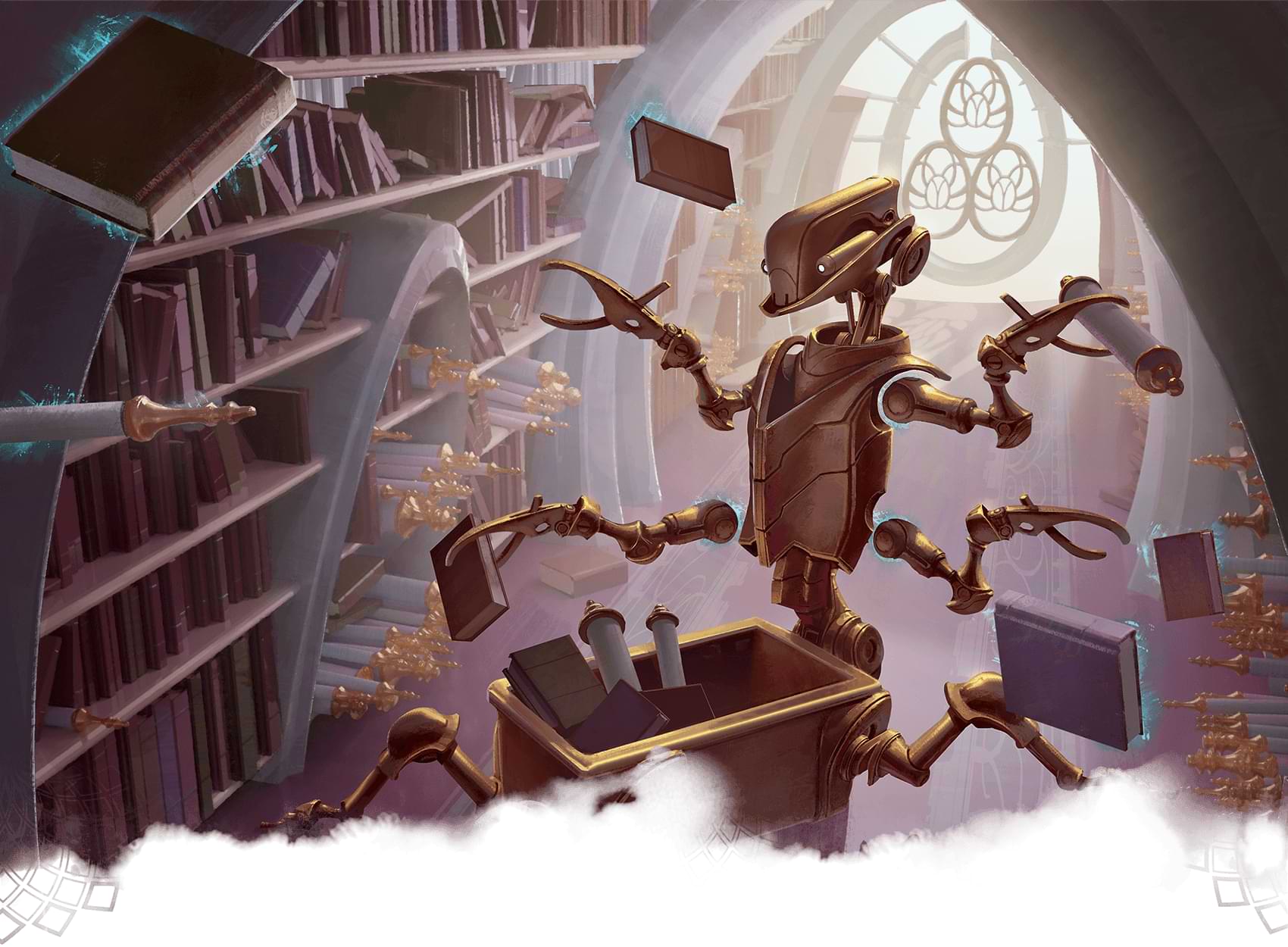 Magical librarian robot
